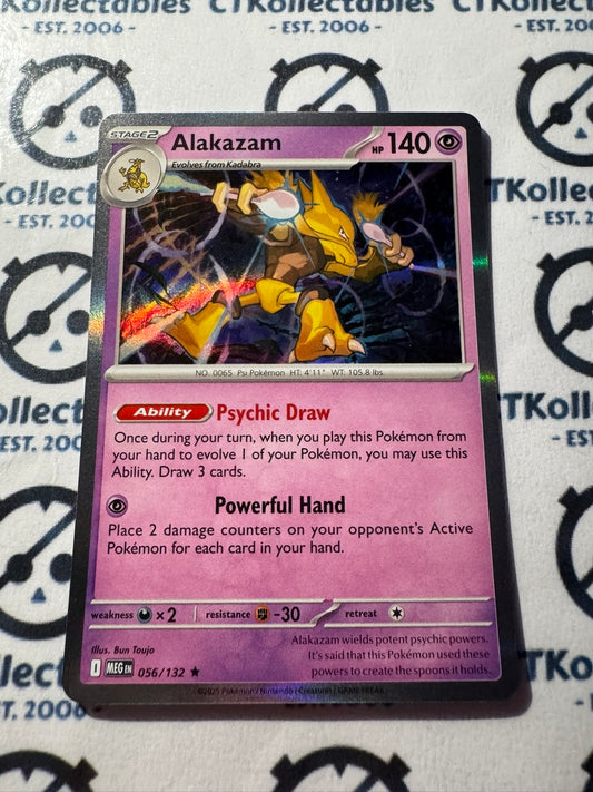 Alakazam Holo Rare #056/132 Mega Evolution Pokemon