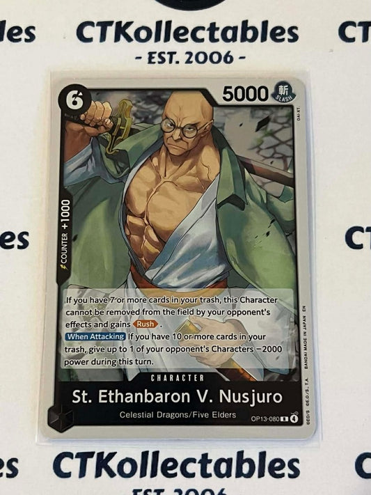 One Piece - Carrying on his will FOIL OP13-080 – St. Ethanbaron V. Musjuro– Rare