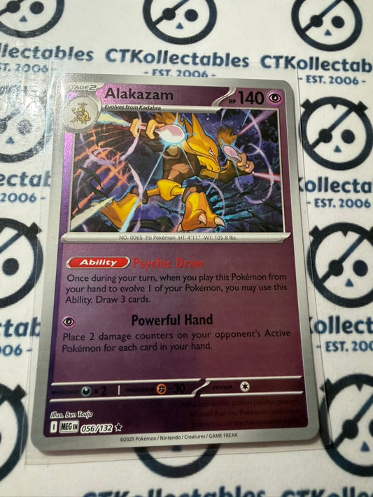 Alakazam Reverse Holo Mega Evolution #056/132 Pokemon