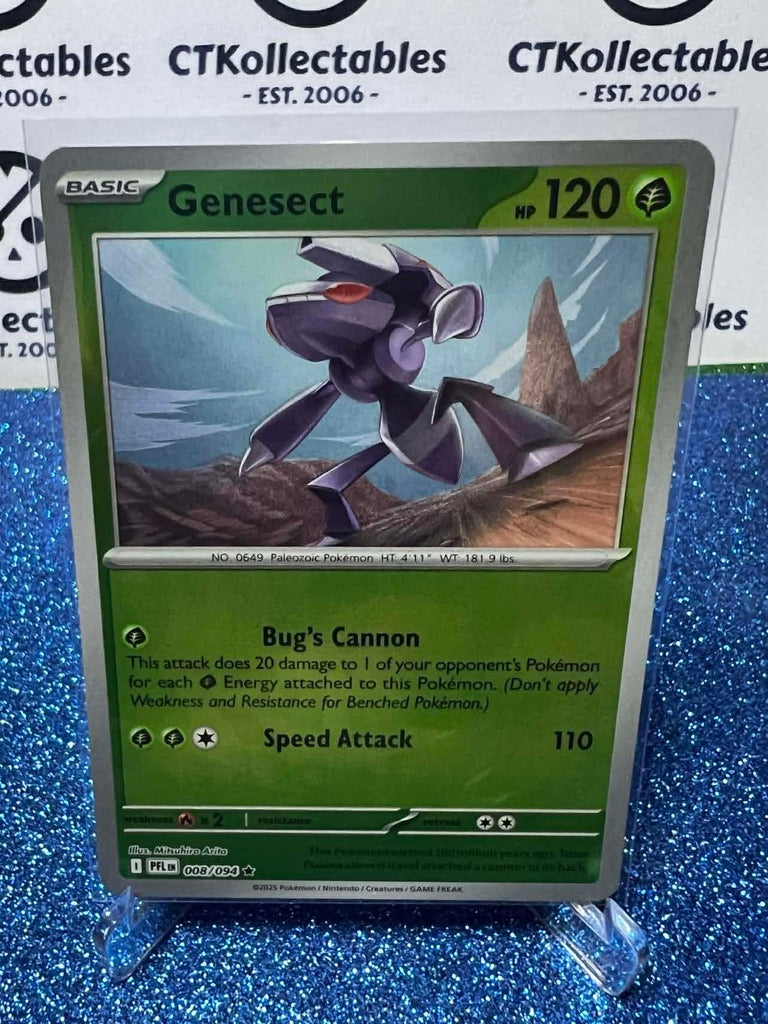 Genesect Reverse Holo #008/094 Phantasmal Flames Pokemon