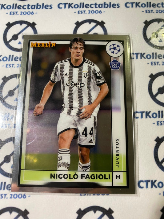 2022/23 Topps Merlin UEFA Nicolo Fagioli Rookie Card RC #79 Juventus