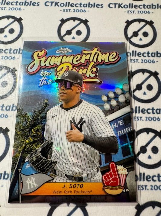 2024 Topps Chrome Baseball Juan Soto Summer Time in the park #SITP-9 Yankees