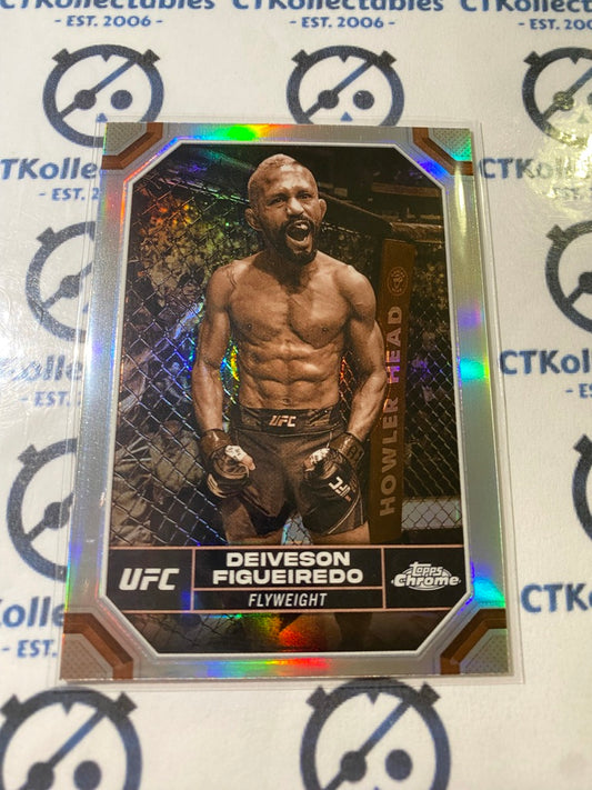 2024 UFC Topps Chrome Deiveson Figueiredo Sepia Refractor #57