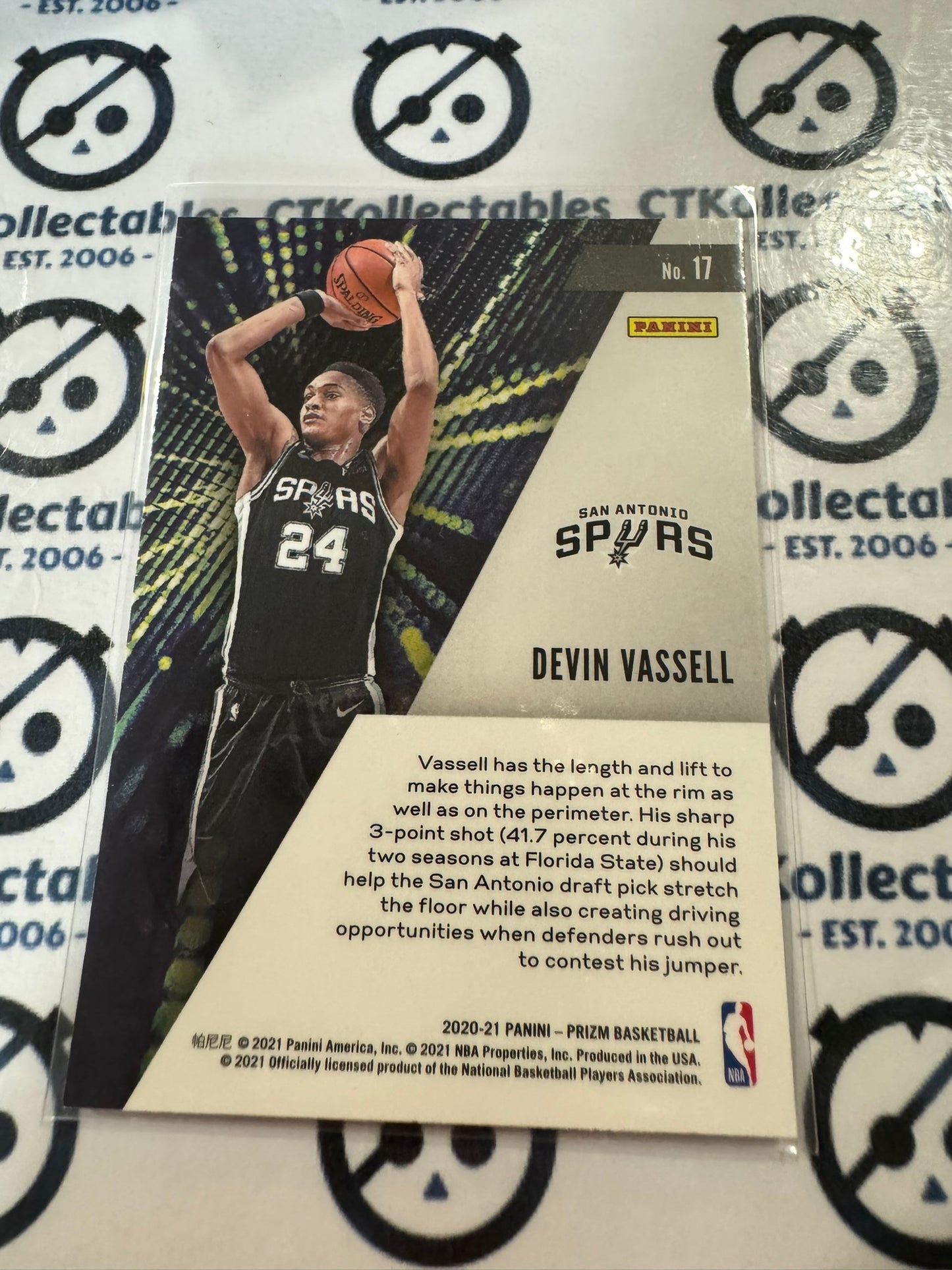 2020-21 NBA Panini Prizm Devin Vassell Instant Impact #17 Spurs