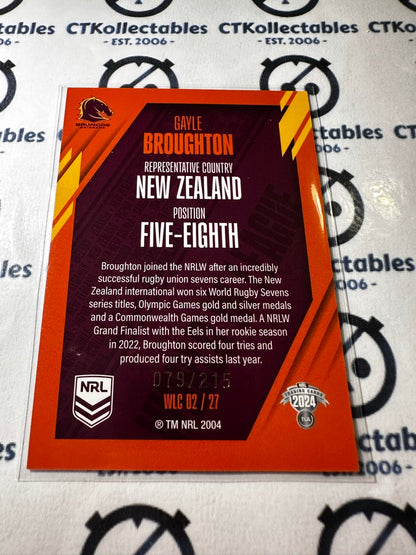 2024 TLA NRL Traders World In League - Copper Gayle Broughton #079/215 Broncos