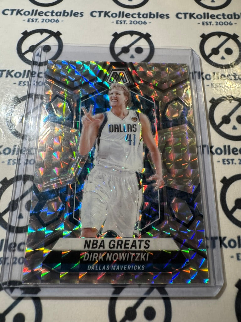 2023-24 NBA Panini Mosaic Dirk Nowitzki NBA Greats Mosaic Prizm #298 Dallas