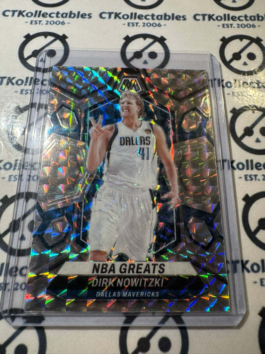 2023-24 NBA Panini Mosaic Dirk Nowitzki NBA Greats Mosaic Prizm #298 Dallas