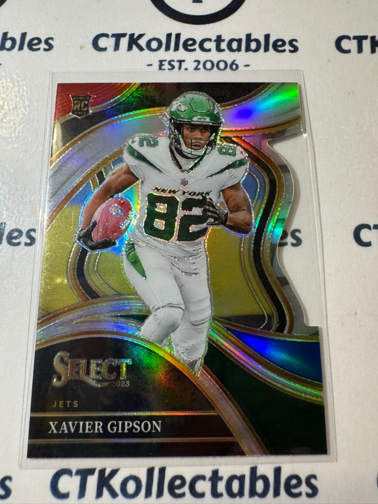 2023 NFL Panini Select Rookie Club Level Die Cut Red & Blue #205 Xavier Gipson