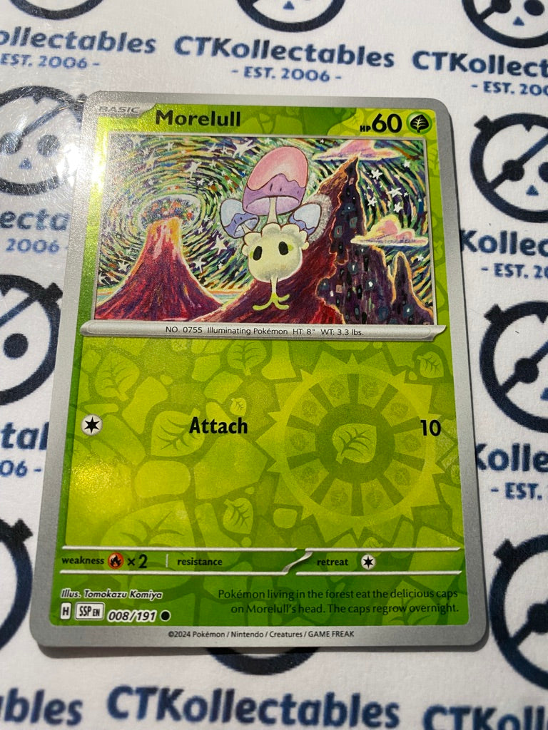 Morelull Reverse Holo #008/191 Surging Sparks Pokémon TCG 2024