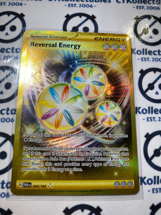 Reversel Energy Gold Secret #266/182 2023 Scarlet & Violet Paradox Rift Pokémon