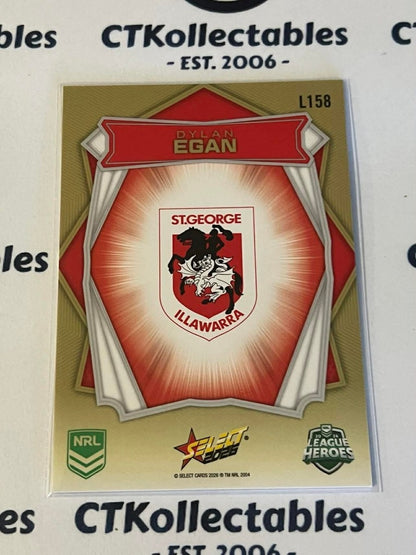 2026 Select NRL League Heroes Luminous Base #L158 Dylan Egan Dragons