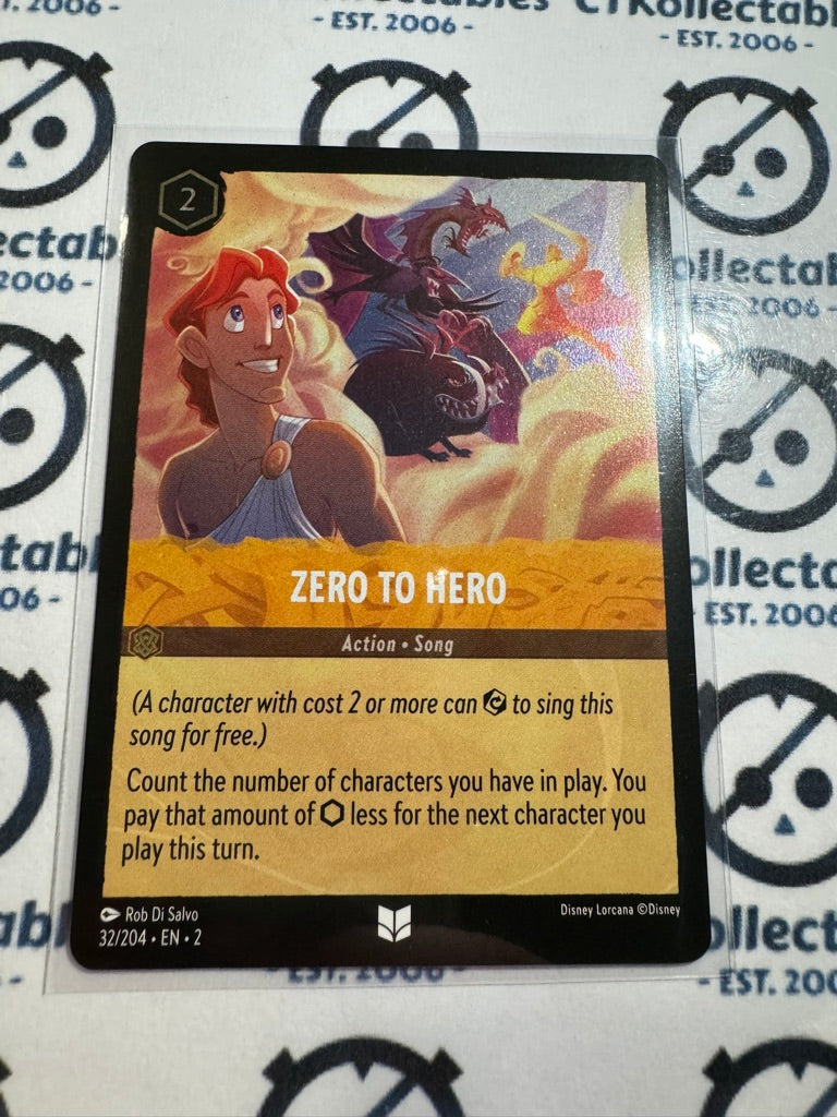 2024 Disney Lorcana Floodborn FOIL #32 Zero to Hero – Uncommon