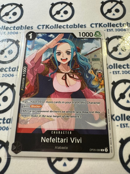 One Piece Nefeltari Vivi #OP05-086 R Foil Awakening of the New Era Card