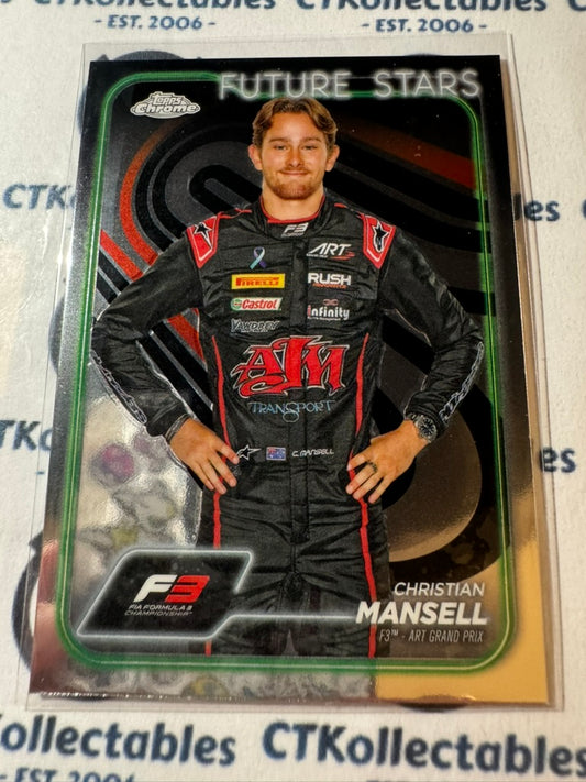 2024 Topps Chrome F1 Future Stars Christian Mansell #64 F3