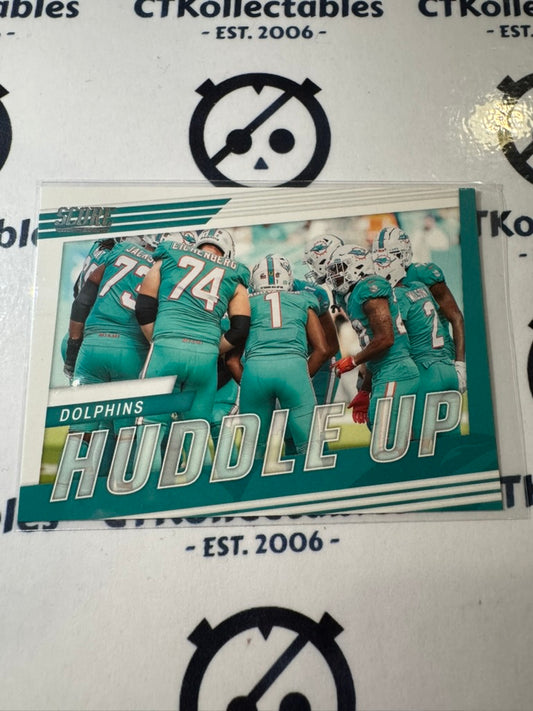 2022 NFL Panini Score Huddle Up #HU-5 Miami Dolphins
