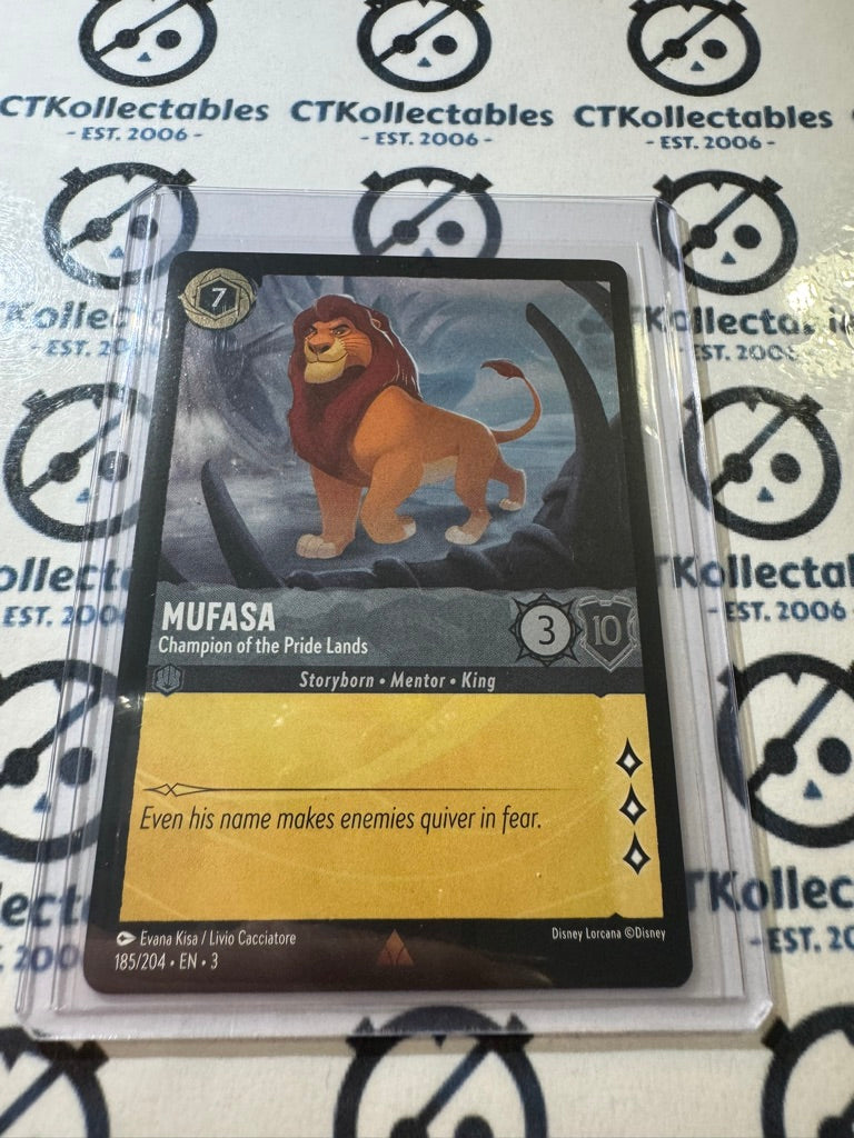 2024 Disney Lorcana Cold-Foil #185/204 Mufasa– Into The Inklands