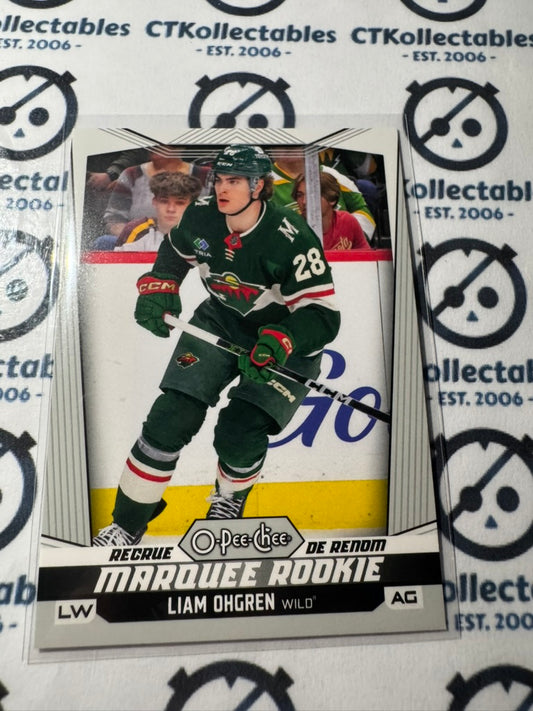 2024-25 O-Pee-Chee Hockey Marquee Rookie #576 Liam Ohgren Minnesota Wild
