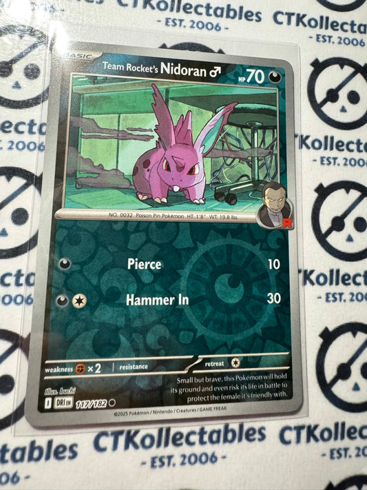 Tem Rocket's Nidoran Scarlet & Violet Destined Rivals #117/182 Reverse Holo