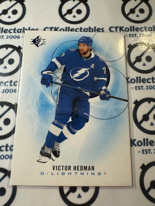 2020-21 NHL SP Hockey Victor Hedman Blue Parallel #3 Lightning