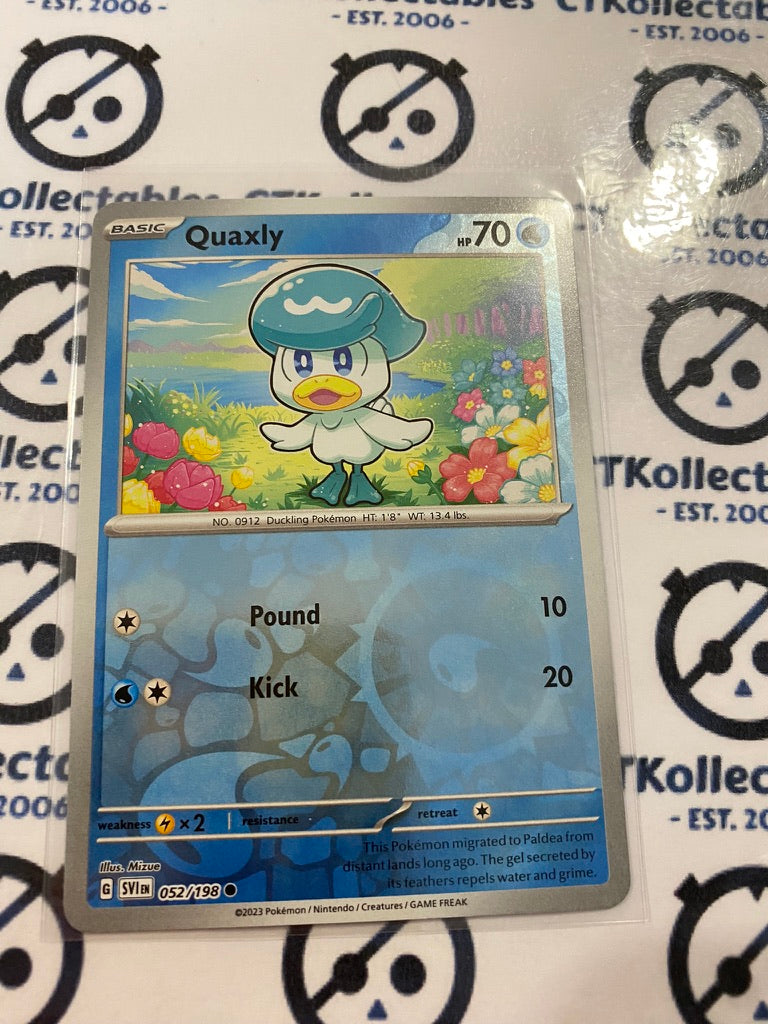 Quaxly Reverse Holo #052/198 2023 Scarlet & Violet Pokémon TCG