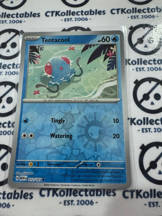 Tentacool Reverse Holo #072/165 Scarlet & Violet 151 Pokemon Card