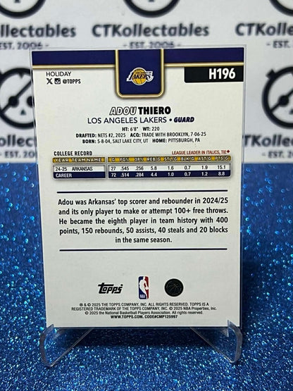 2025-26 Topps Holiday NBA Glitter #H196 Adou Thiero Los Angeles Lakers RC