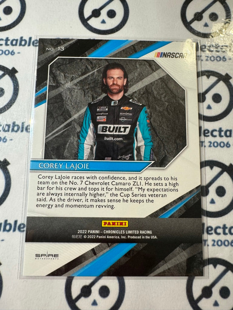 2022 Panini NASCAR Chronicles Limited Corey Lajoie #13