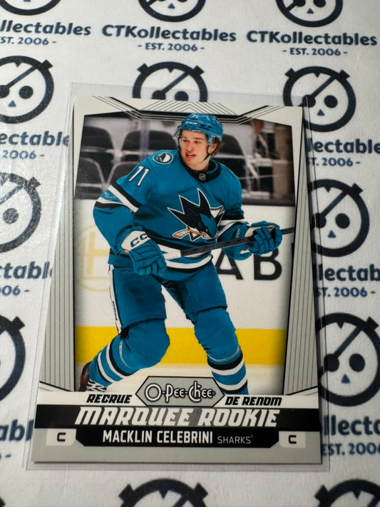 2024-25 O-Pee-Chee Hockey Marquee Rookie #545 Macklin Celebrini San Jose Sharks