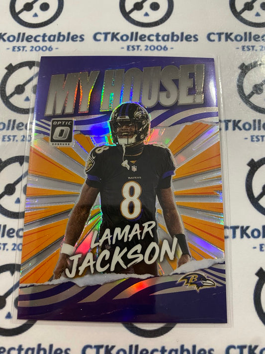 2021 NFL Donruss Optic Lamar Jackson MY HOUSE Silver Prizm #MH-9