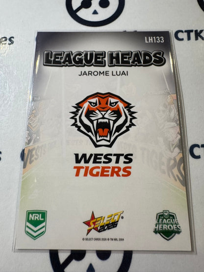 2026 Select NRL League Heroes League Heads #LH133 Jarome Luai Tigers