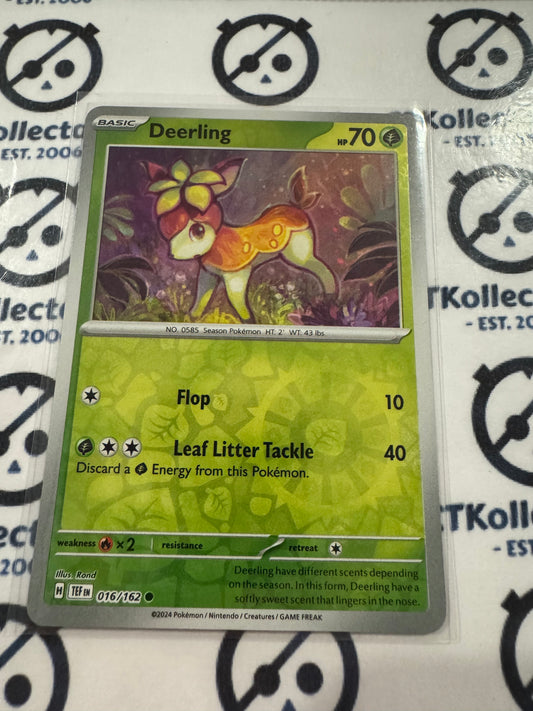 Deerling Reverse Holo Scarlet & Violet Temporal Forces # 016/162 Pokemon