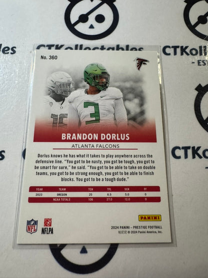 2024 NFL Prestige Rookie Card #360 Brandon Dorlus Atlanta Falcons