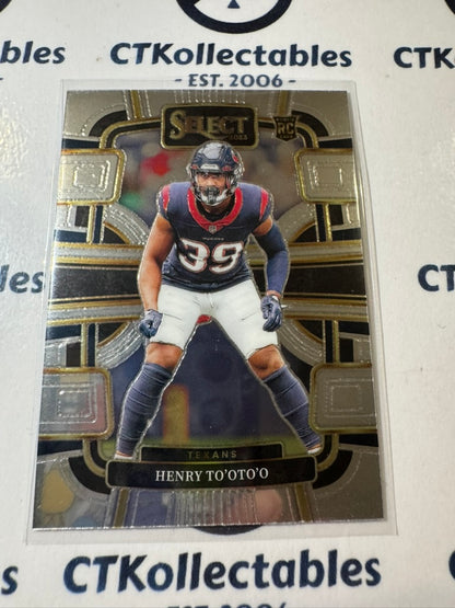 2023 NFL Panini Select Concourse Rookie #39 Henry To’oTo’o Texans