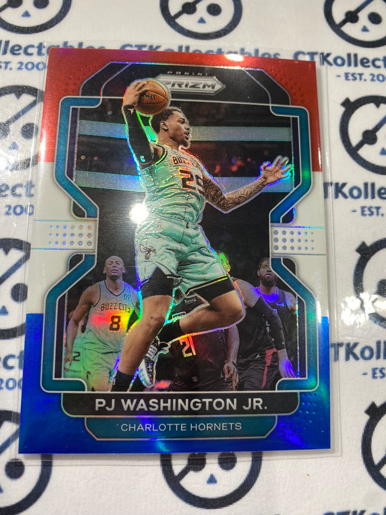 2021-22 NBA Prizm PJ Washington Jr. Red White Blue Prizm #78 Hornets