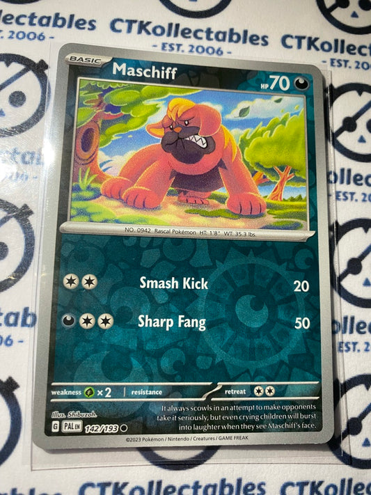 Maschiff Reverse Holo #142/193 2023 Paldea Evolved Pokemon Card