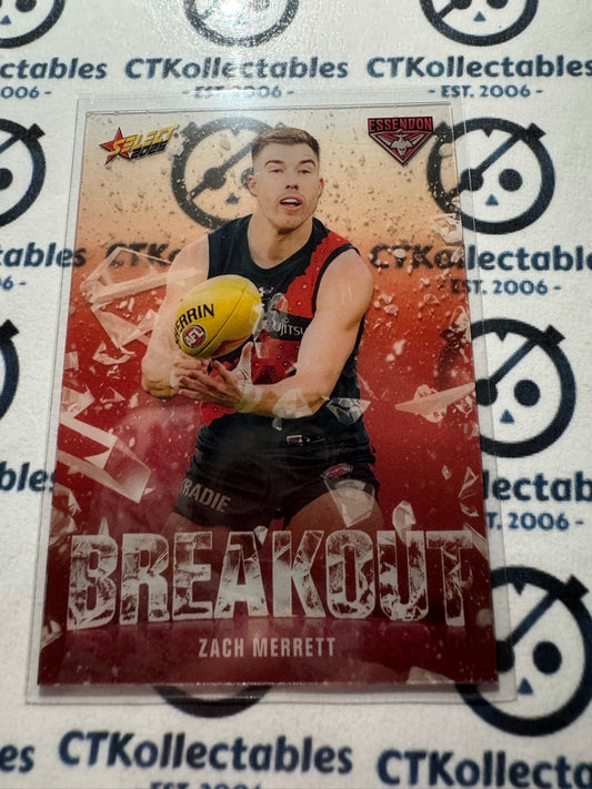2025 AFL Footy Stars BREAKOUT Zach Merrett B25 Bombers