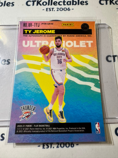 2020-21 NBA Flux Ty Jerome Ultraviolet Signatures UV-TYJ OKC Thunder