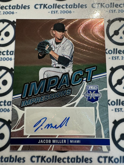 2023 Panini Baseball Elite Extra Jacob Miller Impact Impressions Auto