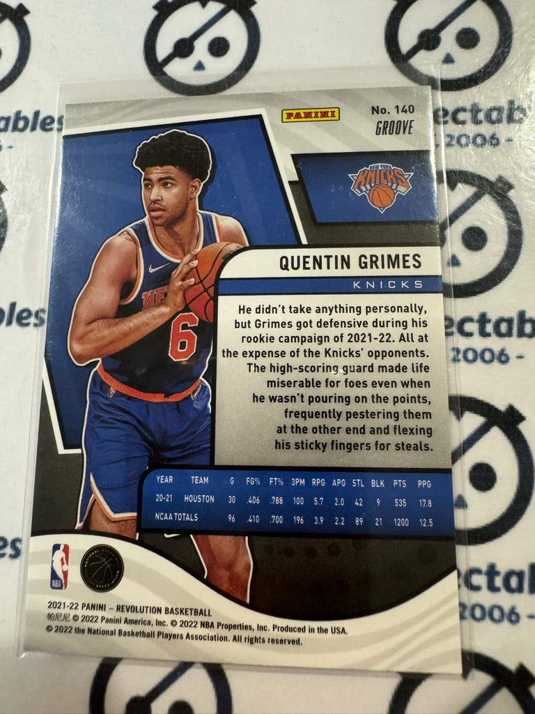 2021-22 NBA Panini Revolution Quentin Grimes GROOVE Rookie Card #140