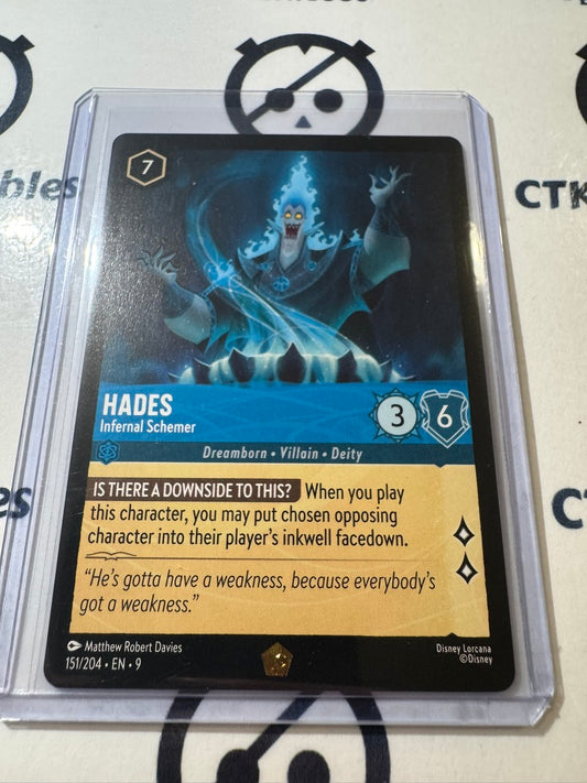 Disney Lorcana Fabled NON FOIL  151/204 Hades - Infernal Schemer LEGENDARY