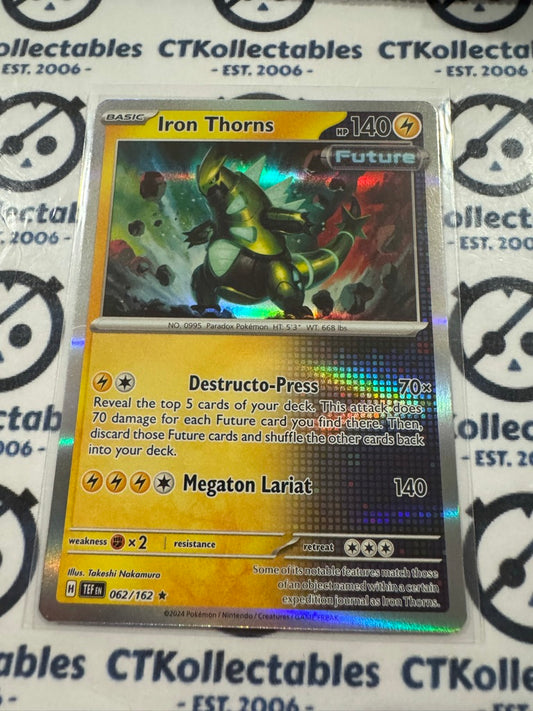 Iron Thorns Reverse Holo Scarlet & Violet Temporal Forces # 062/162 Pokemon