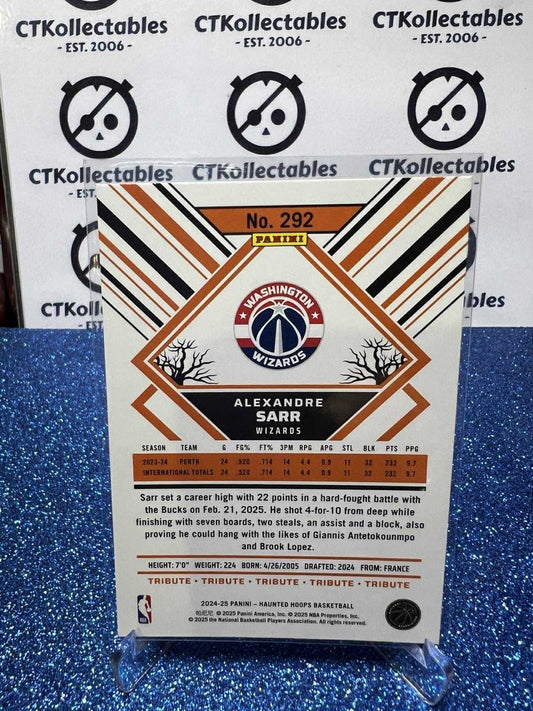 2024-25 Panini NBA HAUNTED HOOPS Tribute Rookie #292 Alexandre Sarr Washington