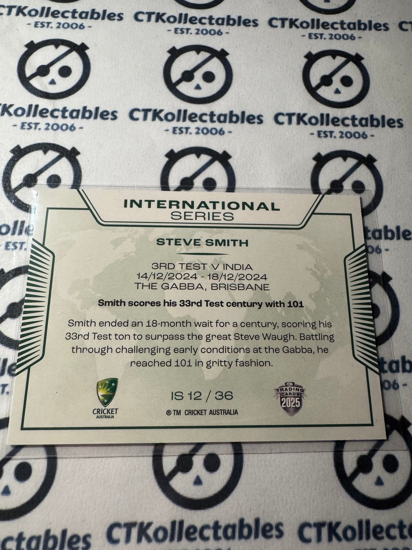 2025/26 CA Cricket Traders Steve Smith International Series IS12/36