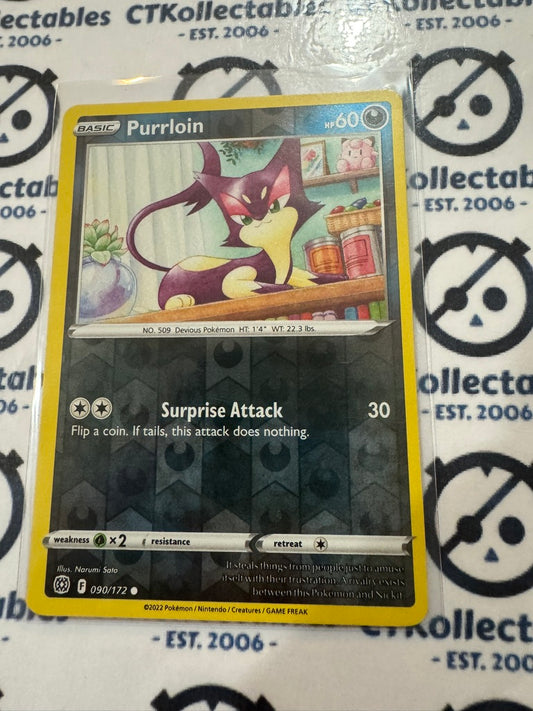 Purrloin #090/172 Reverse Holo Pokémon Card Brilliant Stars