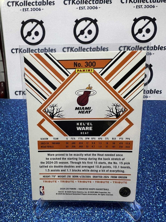 2024-25 Panini NBA HAUNTED HOOPS Tribute Rookie #300 Kel’el Ware Miami Heat