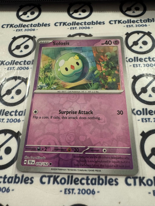 Solosis Reverse Holo Scarlet & Violet Temporal Forces # 070/162 Pokemon