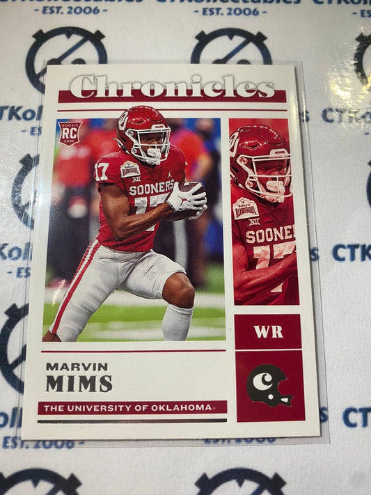 2023 NFL Panini Chronicles Draft Picks Marvin Mims Rookie Card #22 Broncos