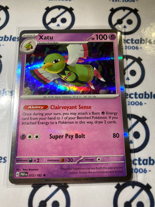 Xatu Holo Rare #072/182 2023 Scarlet & Violet Paradox Rift Pokémon TCG