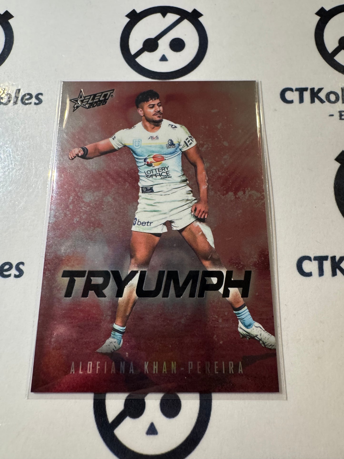 2026 Select NRL League Heroes Tryumph RED #TR34 Aldfiana Khan-Pereira Titans