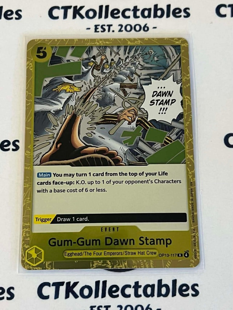 One Piece - Carrying on his will FOIL OP13-117 – Gum-Gum Dawn Stamp – Rare